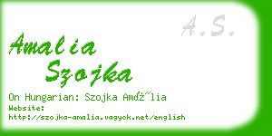 amalia szojka business card